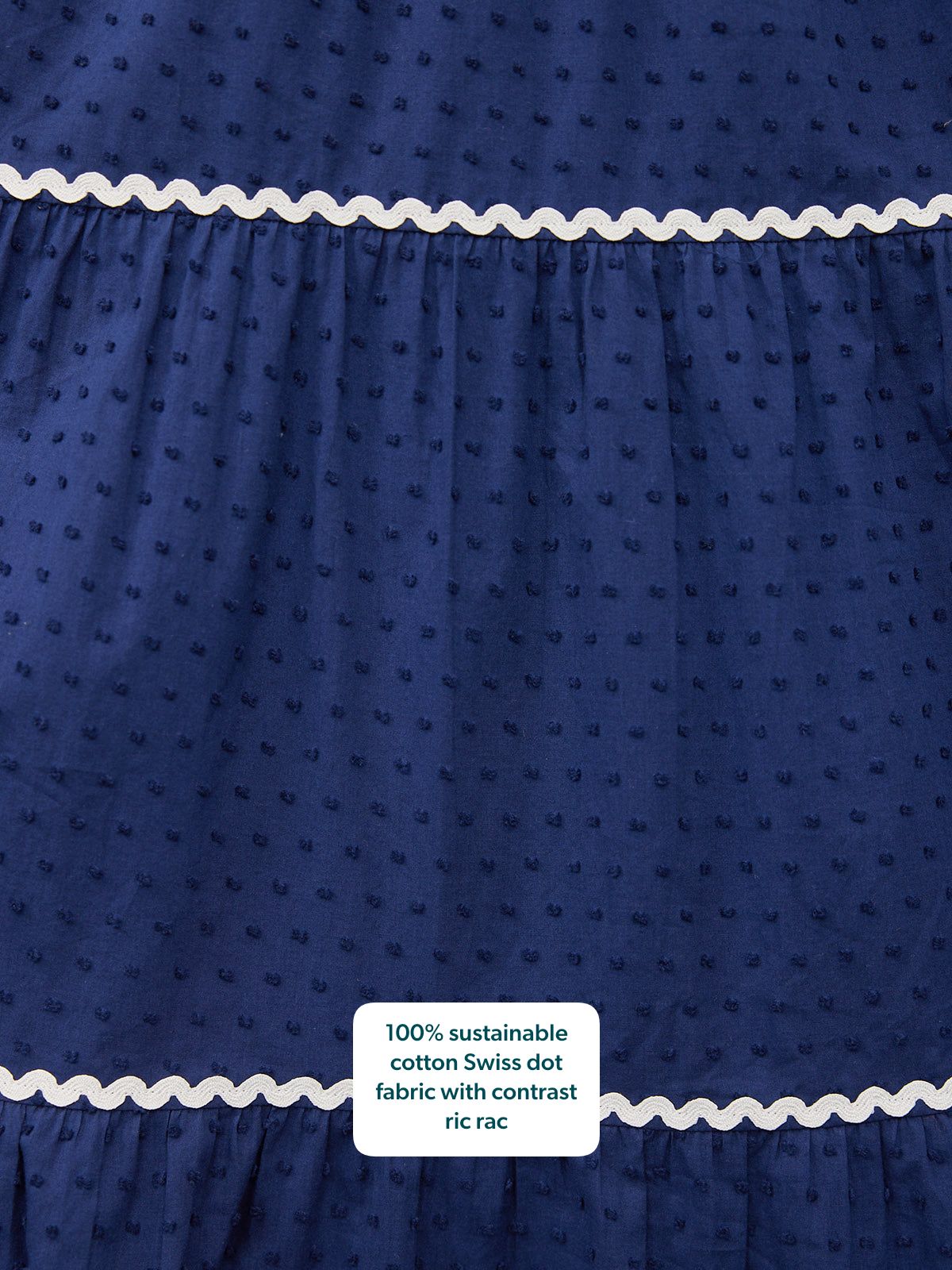 Nelly Ric Rac Dress - Navy & White