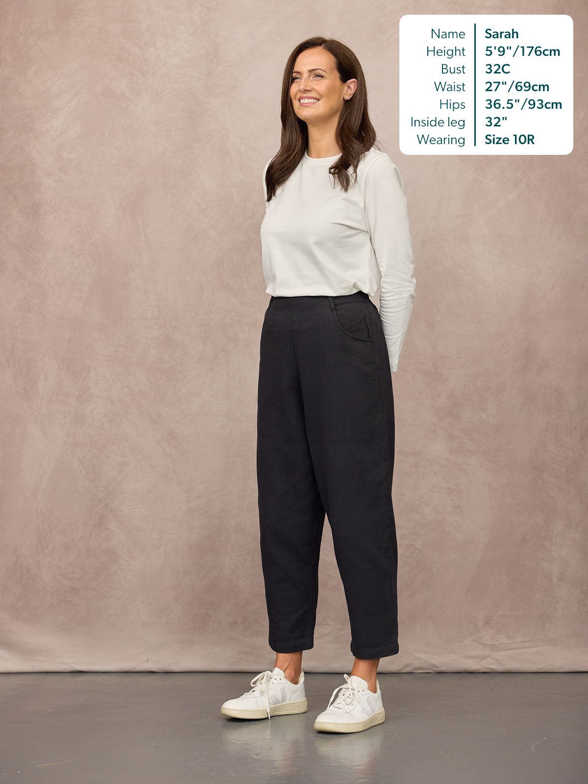 Pam Barrel Leg Trouser - Black