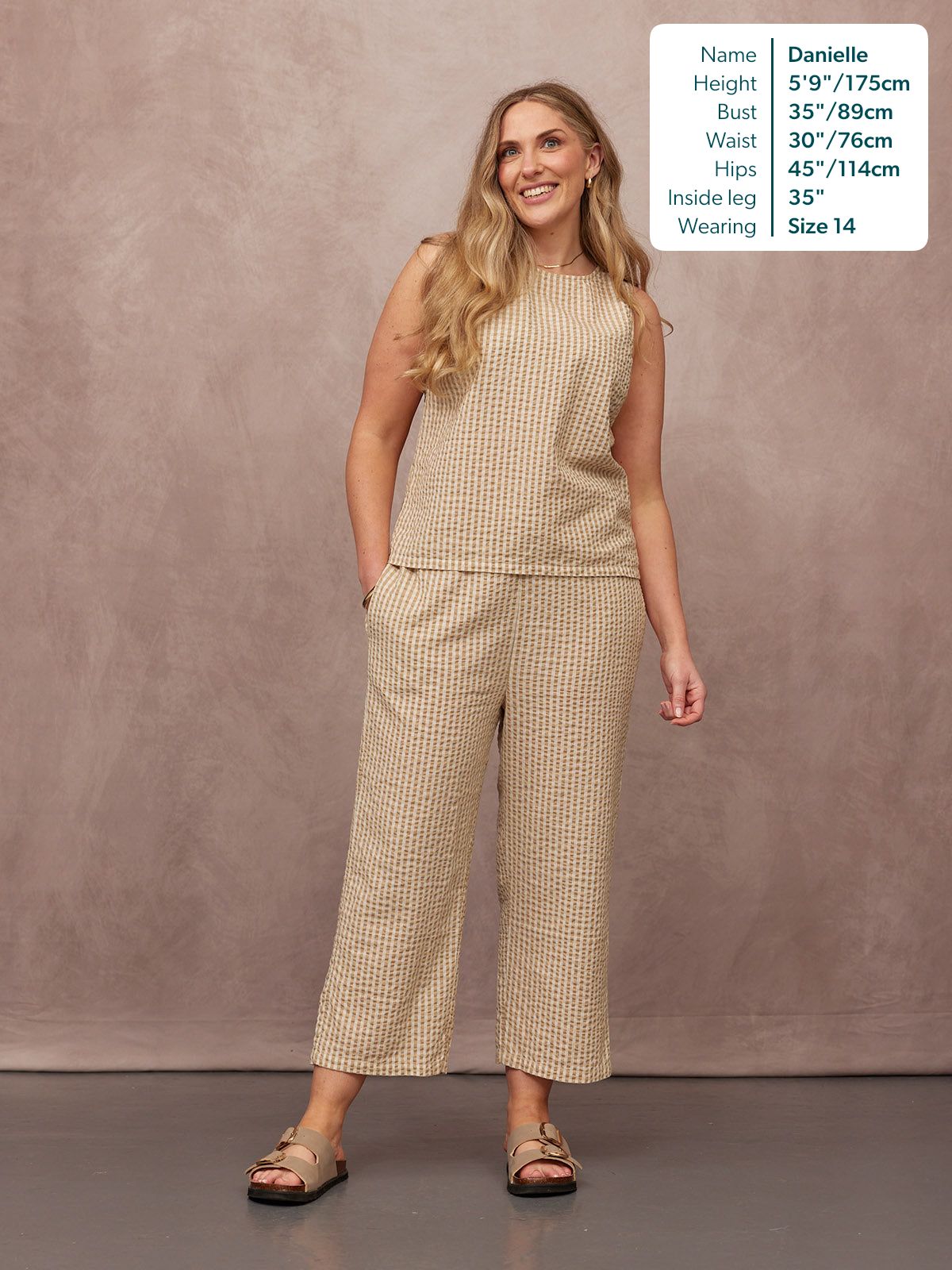 Tank Top & Trouser Bundle - Ruby & Rhianna - Brown Gingham