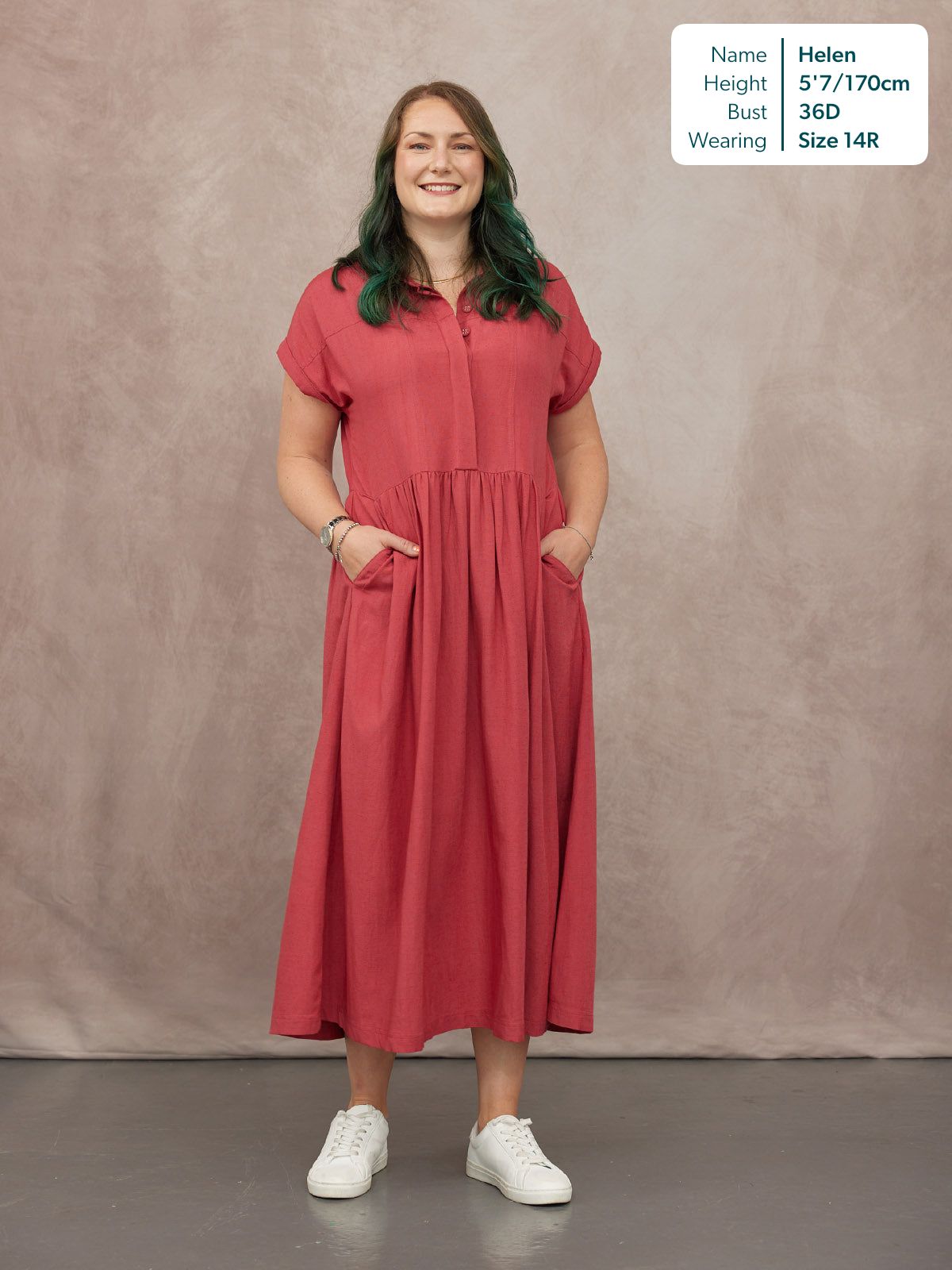 Rhiona Linen Shirt Dress - Rose