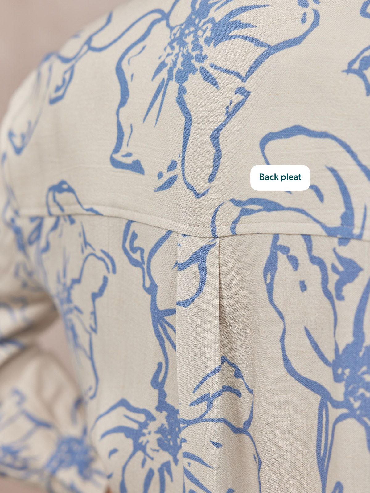 Sue Printed Linen Mix Shirt - Blue Floral