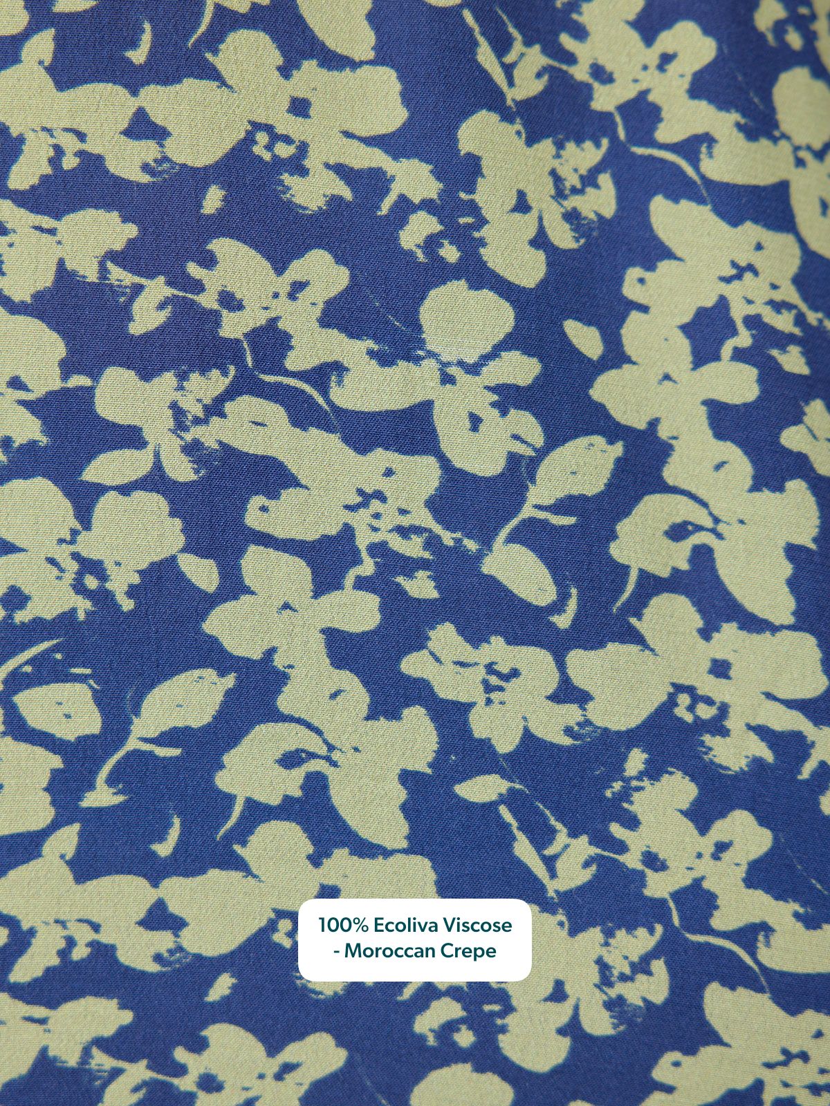 Niya Button Through Blouse - Navy & Green Leaf Print