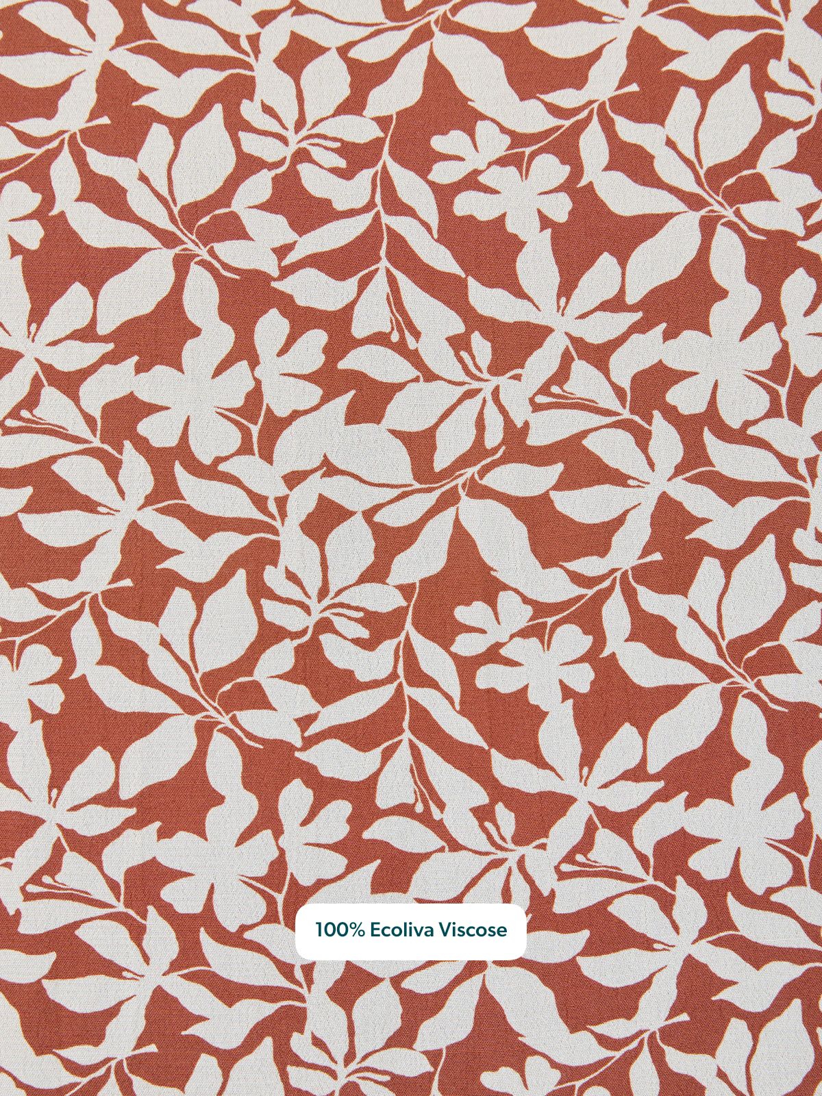 Vera Midi Dress - Terracotta & Ecru Floral Print